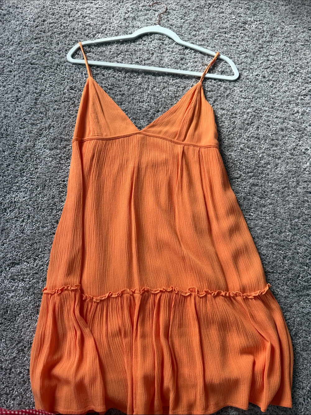 Garage Orange Spaghetti-Strap Mini Dress